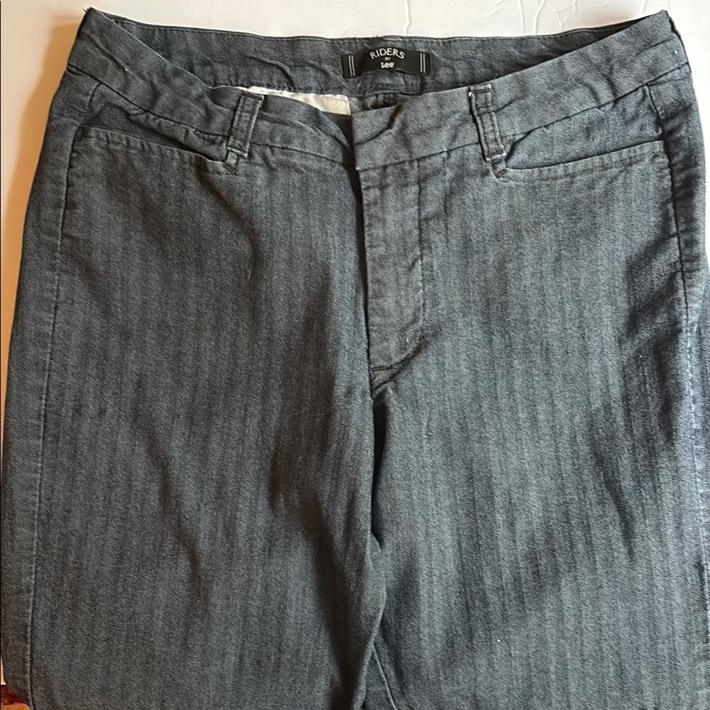 🇺🇸3/$25 🇺🇸 Riders by Lee Gray Classic Straight Leg Trousers Boot Cut Chino Pants